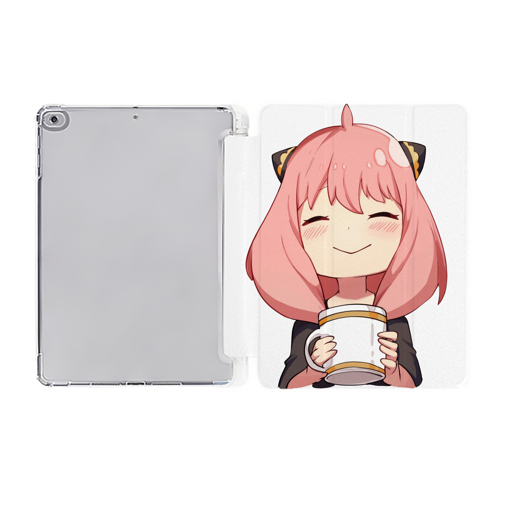 （画像用） SPY×FAMILY间谍家家酒 IPad ケース ペン収納付き 三つ折りスタンド PUレザー×シリコン 対応機種9.5/10.5/10.9インチ